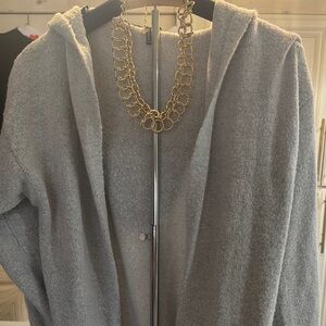 Gray Hooded Women's Sweater